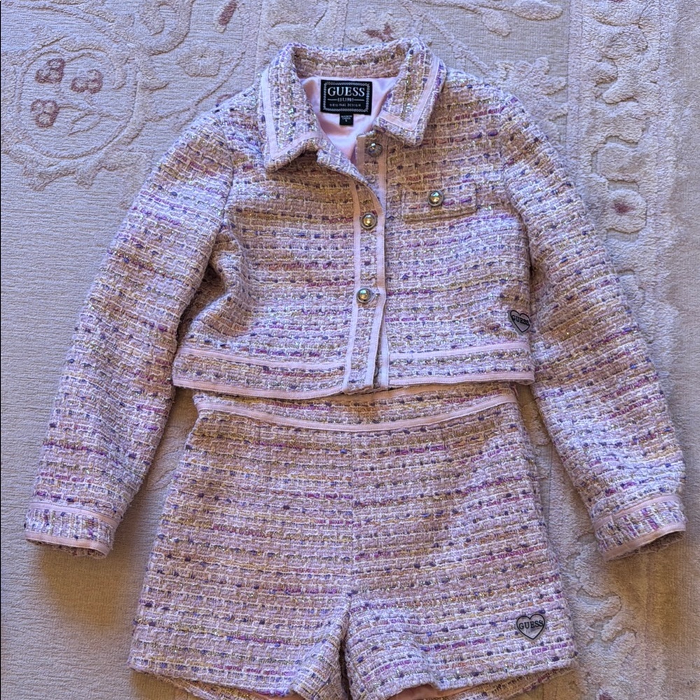 Guess Tweed Jacket and Shorts Set